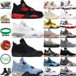  Sail Black Cat 4 4s Mens Basketball Shoes University Blue Fire Red Thunder White Cement Bred Pure Money Metallic Grey Lighnting Men Sport Women Sneakers Trainers