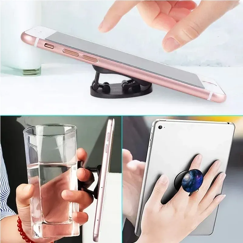 In stock Universal Cell phone holder stand bracket with more pictuer patterns girp phone holders