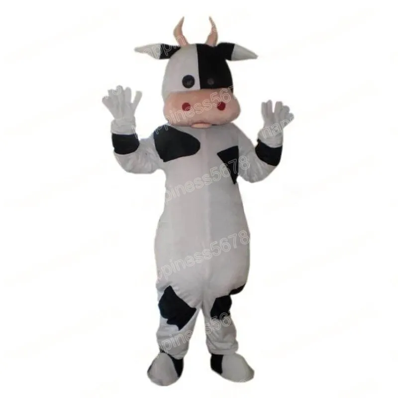 Hoge kwaliteit melkkoe mascotte kostuum carnaval unisex outfit volwassenen maat kerst verjaardagsfeestje buiten aankleden promotionele rekwisieten