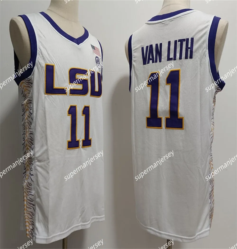 Angel Reese Lsu Tigers baskettröjor Mens kvinnor Sömda Hailey Van Lith Lsu Jersey Nice Jersey New Style