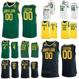 College Basketball Baylor Bears Jerseys 1 Keyonte George 10 Adam Flagler 4 LJ Cryer 11 Jalen Bridges 13 Langston Love 23 Jonathan Tchamwa Tchatchoua 0 Flo Thamba NCAA