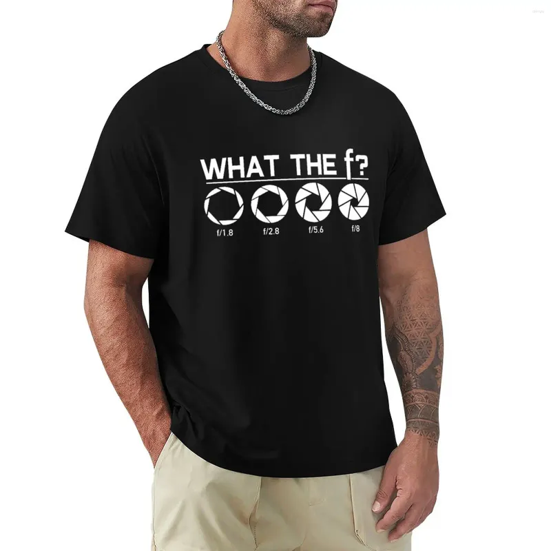 Poloshirts für Herren What The F? - Lustiges Kamera-Pografie-Geschenk-T-Shirt, Vintage-T-Shirt, grafische Anime-Kleidung, Herren-T-Shirts