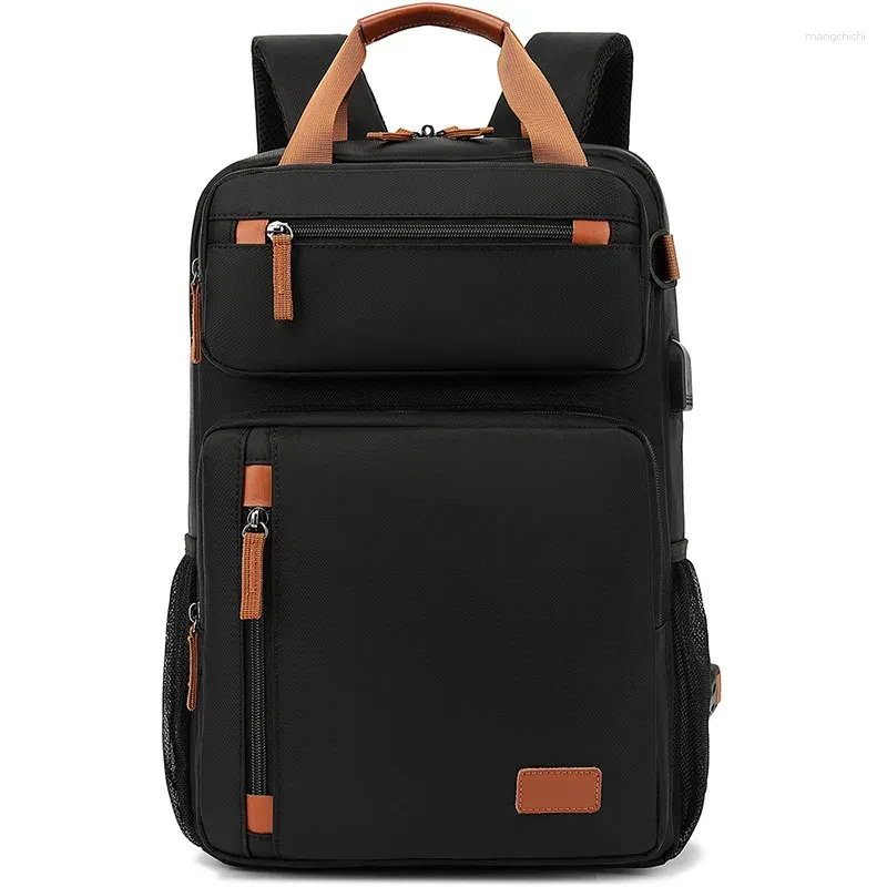 Backpack Men's Computer 15.6 Inch Laptop Waterproof Oxford Cloth Casual Business Anti-theft Travel