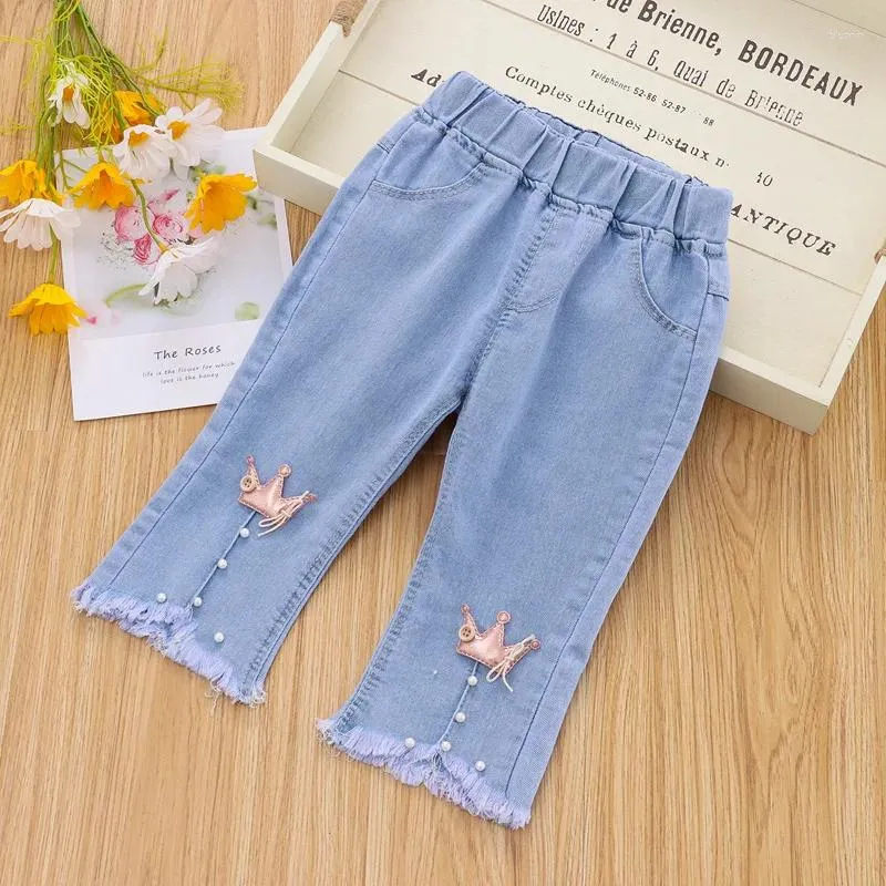 Pantalon mignon bébé fille pantalon jean printemps été enfants Flare Costume mode enfants vêtements recadrée