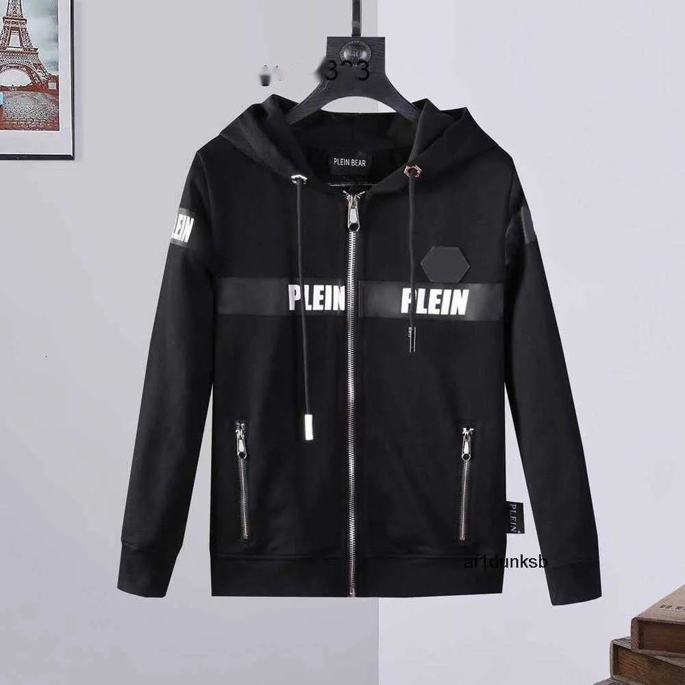 Philipps Pp Hoodie Pullover Persoonlijkheid Beer Luxe Merk Warm Schedel Dikke Strass Sweatshirt Heren Hiphop 81428 Los Karakteristiek Plein L4hr