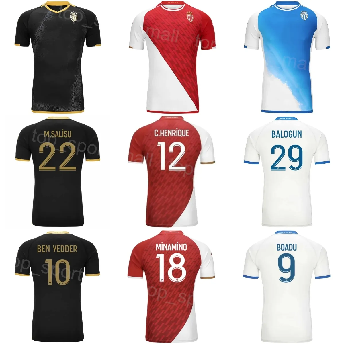 23 24 Club Team AS Monaco Soccer Jersey 10 BEN YEDDER 18 MINAMINO 21 AKLIOUCHE 29 BALOGUN 17 GOLOVIN 12 HENRIQUE 88 MAGASSA 19 FOFANA KOHN ZAKARIA Football Shirt Kits