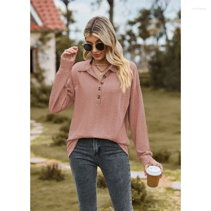 Women's T Shirts Moisture Wicking Casual Autumn/Winter Womens Long Sleeve Polo Collar T-Shirts Tennis Working Pullover Y2k Clothes