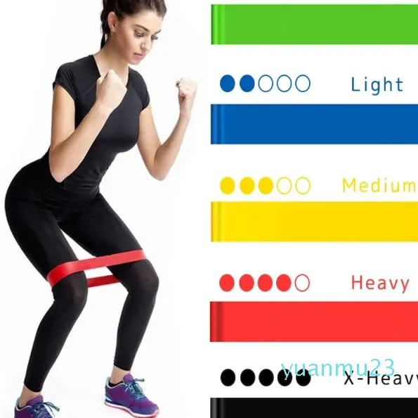 Yoga resistensband nivå gummi fitness elastiska band tränar pilates expander gym sport träning utrustning