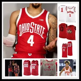 New College Ohio State Buckeyes Basketball Jersey E.j. Liddell Just Ahrens Zed Key Seth Towns Musa Jallow Eugene Brown Harrison