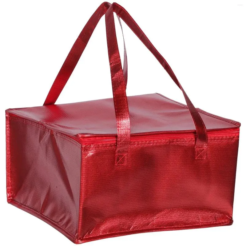 Подарочная упаковка, портативная ручка, сумка для еды, складная термомолния, изолированная сумка для доставки, изоляционная цветная нетканая ткань