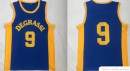 Ed Ncaa Drake Jimmy Brooks Basketball Jerseys College #9 Degrassi Community School Jerseys Blue Moive Jersey Shirts S-2xl