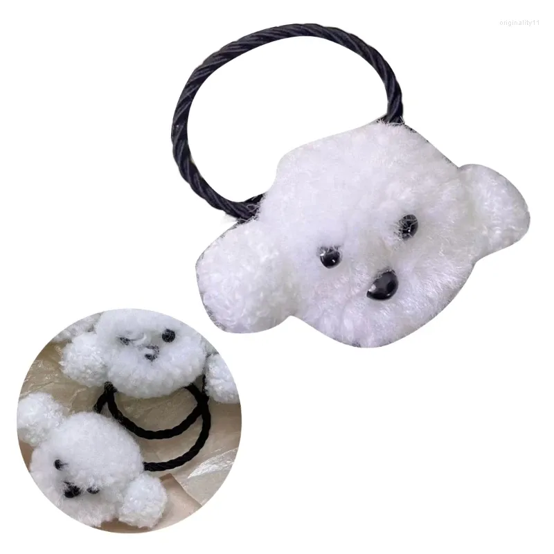 Accessori per capelli Sweet Girl Peluche Scrunchies per cani Updo spesso Scrunchy oversize ElasticDonuts Corda per donna Porta coda di cavallo