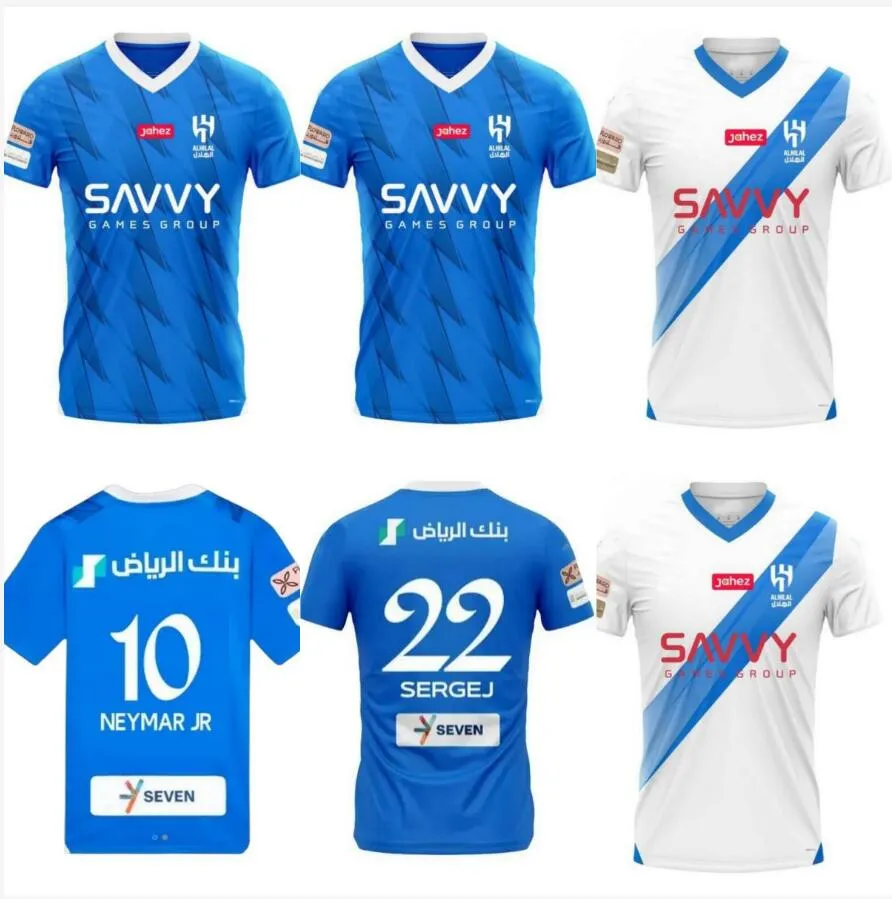 ネイマールJR 2023 2024 Al Hilal Saudi Men Jersey 23 24 Soccer Jerseys 2023 2024 Home Yellow Away CR7 Football Shiirt