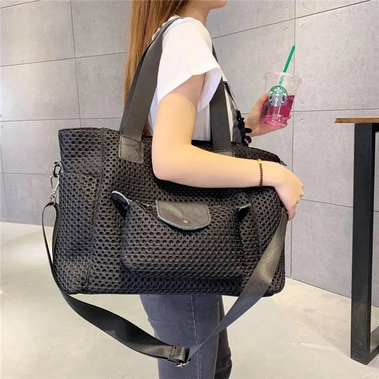 Large Capacity Women Totes Bag For Traveling Ladies Handbags Style Fashion Mesh Girl Shoulder Bags Designer Tote