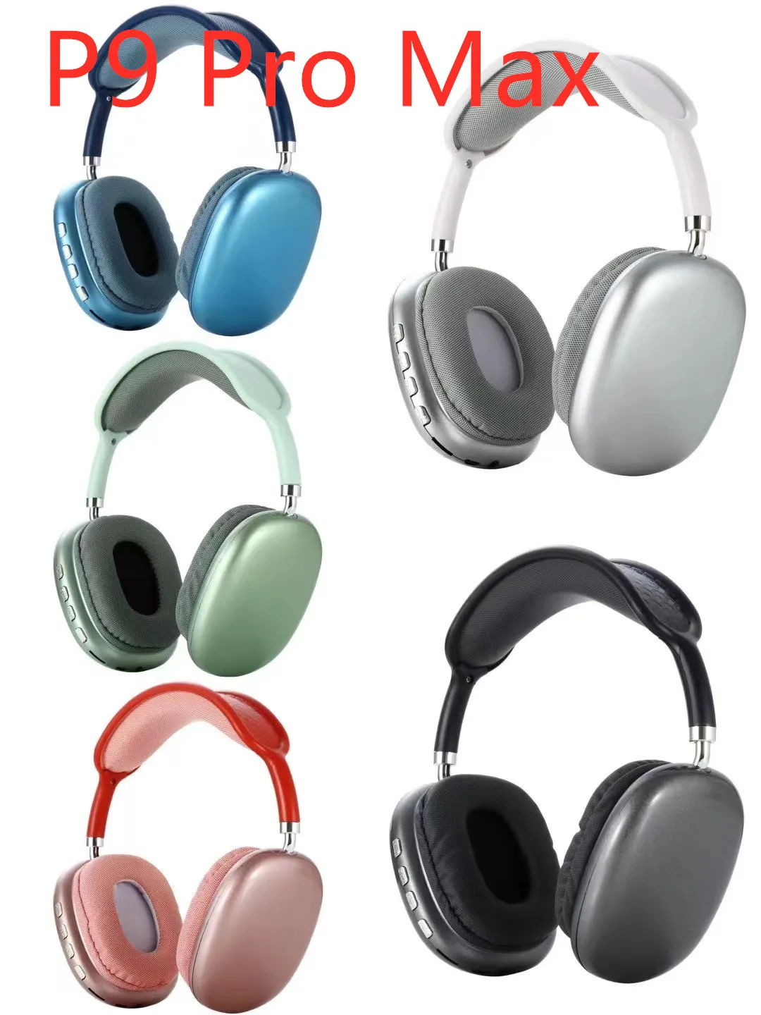 P9 Pro Max Wireless Bluetooth Adjustable Headphones Active Noise