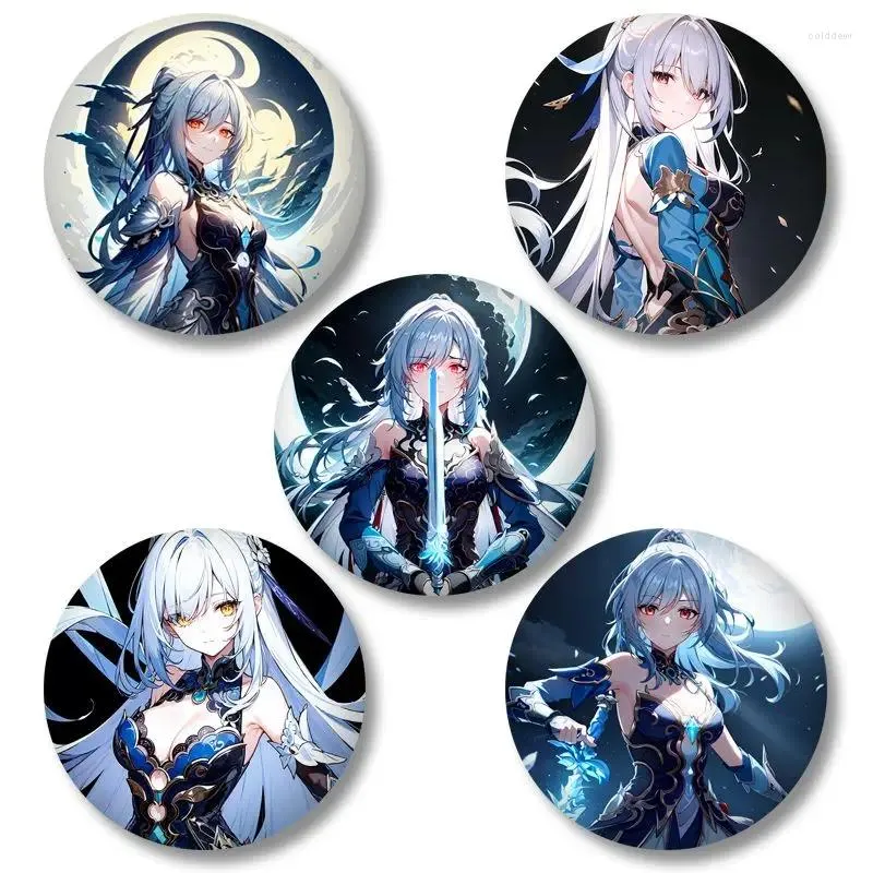 Brooches Jingliu Badges Pins Anime Honkai Star Rail Women Brooch Fashion Charms Creative Cosplay Figure For Bag Accessorie Gifts