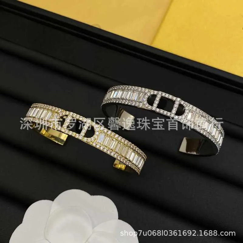 Bangle designer New Water Diamond F Letter Bracelet Net Red Ins Fashion Bracelet Light Luxury and Foreign Style Versatile Fairy Handicraft Trend 3PCO