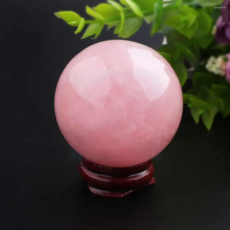 Boule de cristal rose naturel, articles de nouveauté, ornements bruts, cadeaux de vacances uniques pour la famille et les amis, Souvenirs H3M8