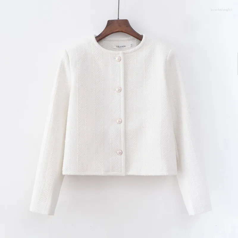 Giacche da donna 2023 Giacca e cappotto in tweed design primavera autunno da donna Capispalla bianco