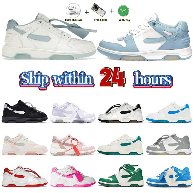 Zapatos casuales de diseñador superior Blanco Azul claro Caqui Blanco rojo Fuera de la oficina Zapatos deportivos Zapatillas de deporte Plataforma Zapatillas de cuero OW Off Al aire libre Correr blanco Caminar Dhgate