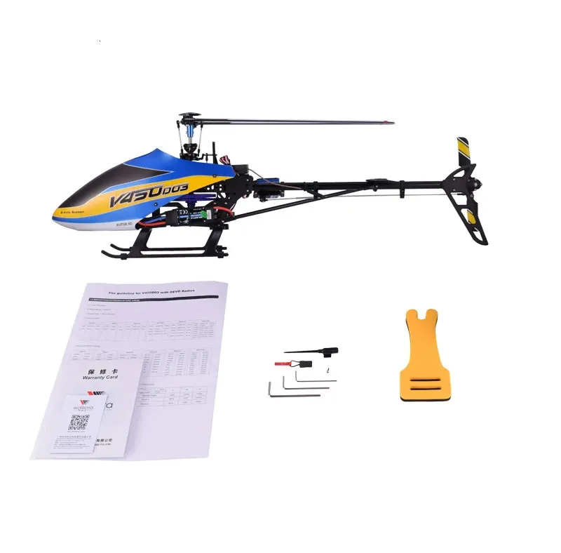 Elektrische RC-vliegtuigen Walkera 450 V450D03 6CH 3D Fly 6-assig stabilisatiesysteem Single Blade Professionele afstandsbedieninghelikopter 231021