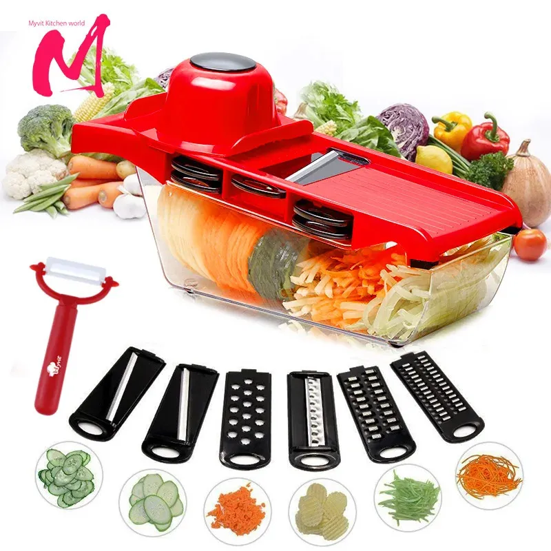 Outils de fruits et légumes Myvit Cutter avec lame en acier trancheuse éplucheur de pommes de terre carotte râpe à fromage trancheuse de légumes accessoires de cuisine 231023