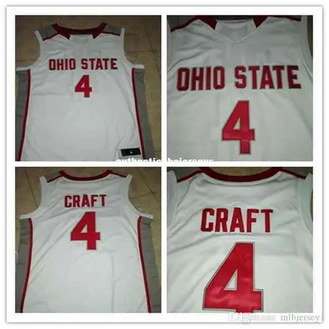 Cheap Ohio State Buckeyes #4 Aaron Craft Retro Throwbacks Basketball Jersey Red White Stitched Name and Number Any Size Xxs-6xl vest Shirt