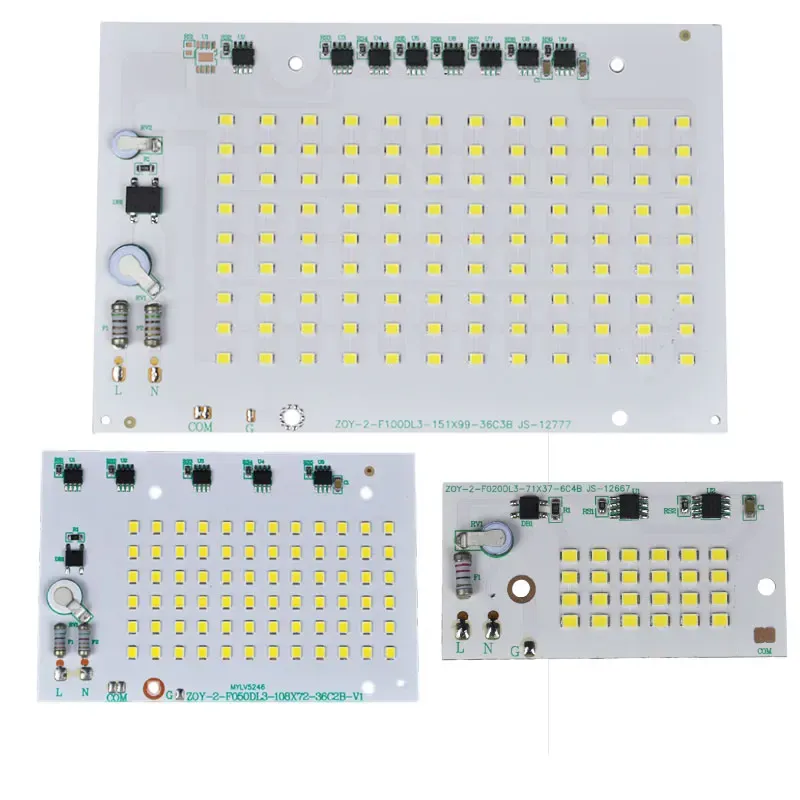 220 فولت LED شريحة 100W 50W 20W حبات لا حاجة سائق LED إكسسوارات لإضاءة لأضواء السقف أضواء سقف 1W SMD شريحة LED