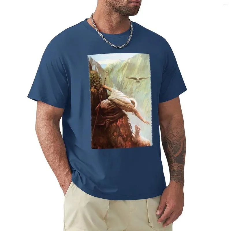 Men's Polos The Lost Sheep Luke 15:3-7 T-Shirt Shirts Graphic Tees Custom T Shirt Oversized Mens T-shirts Hip Hop