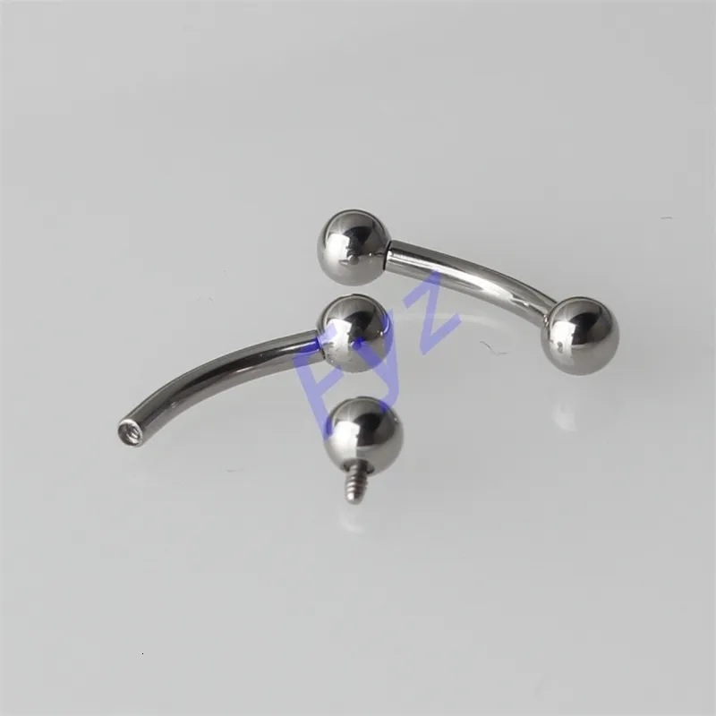 Ohrstecker 16G 14G G23 Augenbrauenpiercings mit Innengewinde gebogene Bananenringe Helix-Ohrring Trags Nippelringe Schmuck 231020