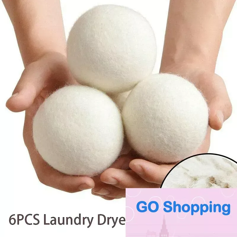 Fashion 7cm Reusable Laundry Clean Ball Natural Organic Laundry Fabric Softener Ball Premium Organic Wool Dryer Balls