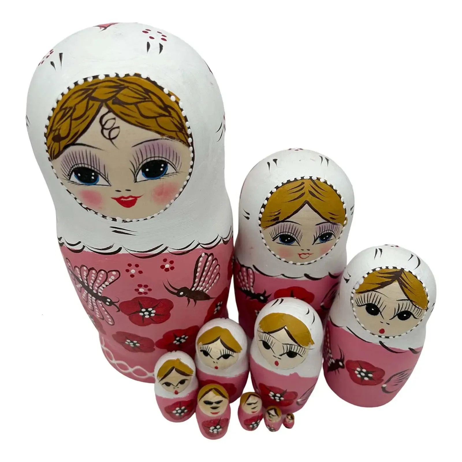 10Pcs Creative Russian Nesting Doll Matryoshka Dolls Nested Toys for Table Cupboard Decor Ornament Birthday Gifts