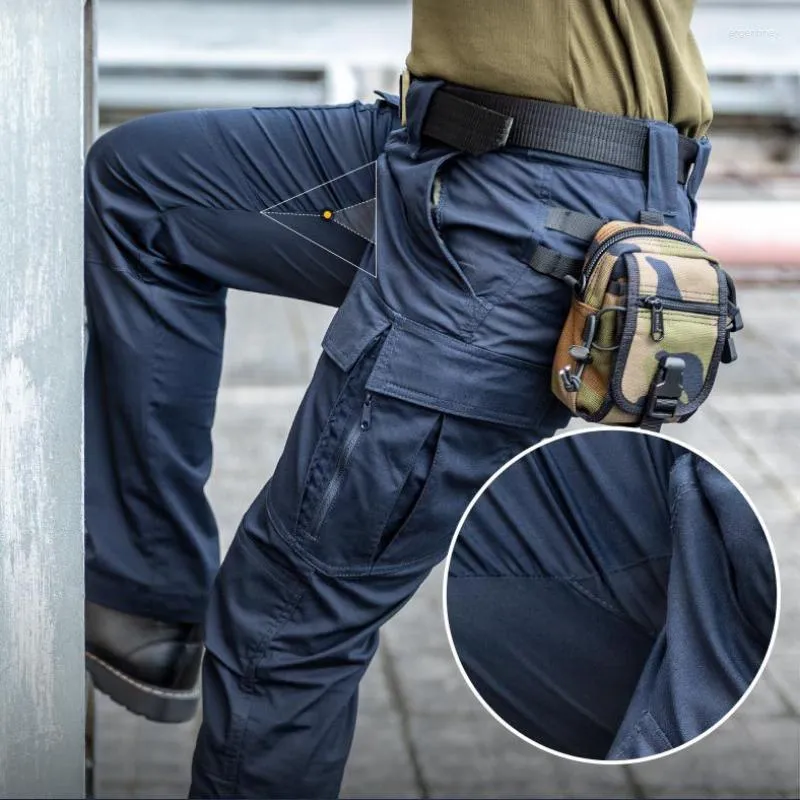 Pantaloni da uomo Autunno da uomo Tifosi dell'esercito da uomo Outdoor Elastico Combattimento Allenamento Caccia Tasche multiple Tute Tattiche Cargo militare