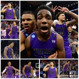 Custom Furman Paladins Basketball Jersey Jalen Slawson JP Pegues Marcus Foster Alex Williams Carter Whitt Ben VanderWal Davis Molnar Rett Lister Blake Harris