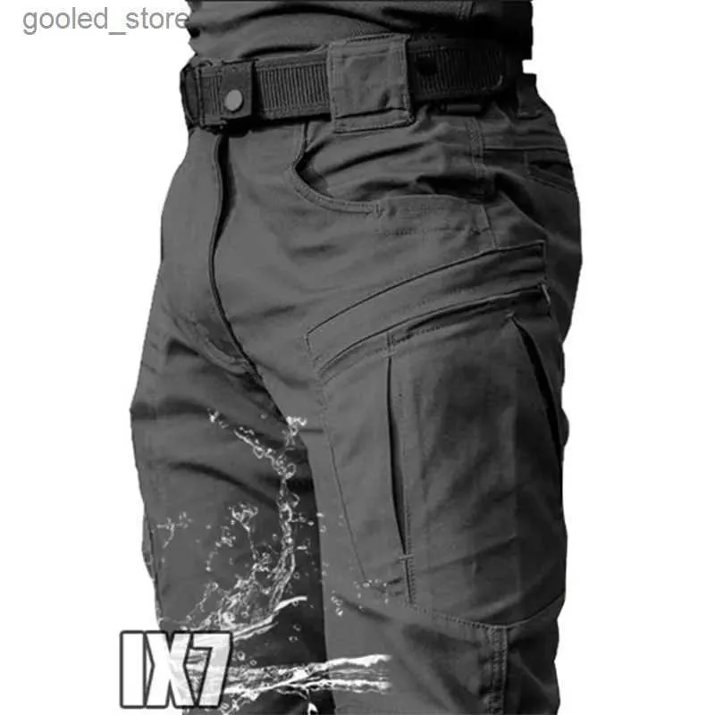 Pantalons pour hommes Pantalon tactique militaire de ville Pantalon cargo de combat pour hommes Pantalon imperméable multi-poches Pantalon d'entraînement décontracté Vêtements de randonnée Q231023