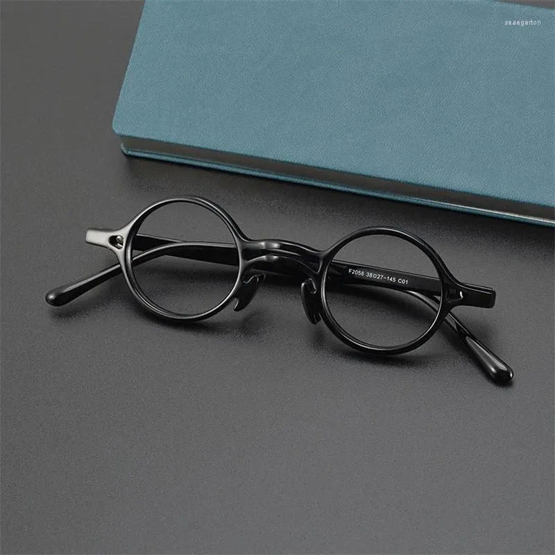 Sunglasses Frames F2058 Men Women Retro Frame Glasses Round Acetate For And Myopia Computer Prescription Artistic Personality