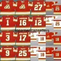  JIM CRAIG PAT QUINN JEAN PRONOVOST TOM LYSIAK GUY CHOUINARD ILYA KOVALCHUK WILLI PLETT ERIC VAIL Hockey Jerseys S-5XL