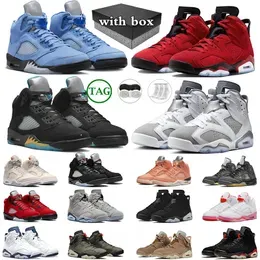 5 with box 6 basketball shoes 5s UNC Light Orewood Brown Aqua Metallic Pinksicle Sail 6s Toro Bravo Cool Grey Georgetown Midnight Navy mens trainers sneakers sports