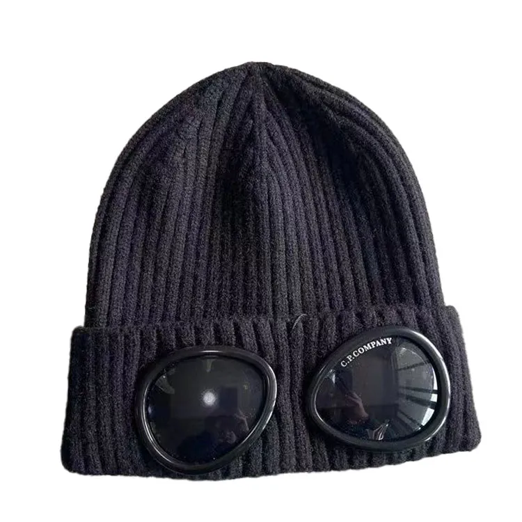 Bonnet Cp Official Website 1:1 High Quality Knitted Hat Extra Fine Merino Wool Goggle Beanie w1