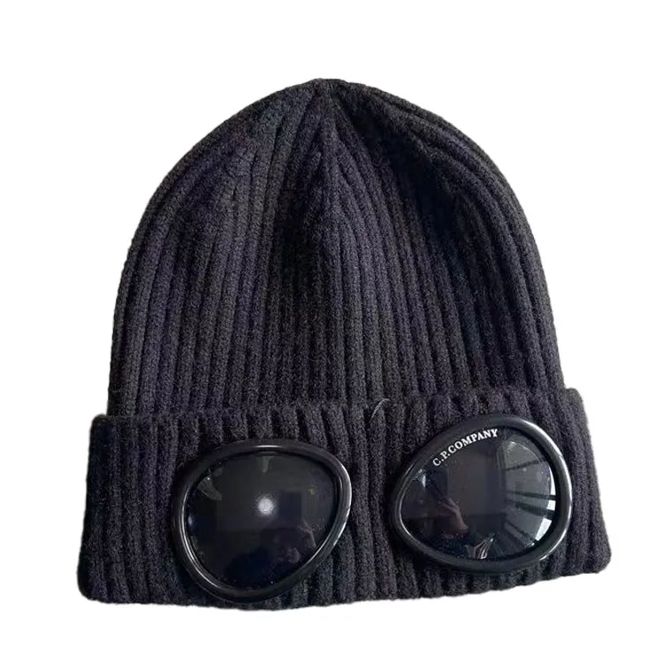 Bonnet Cp Officiële Website 1:1 Hoge kwaliteit gebreide muts Extra fijne merinowol Goggle Beanie w1