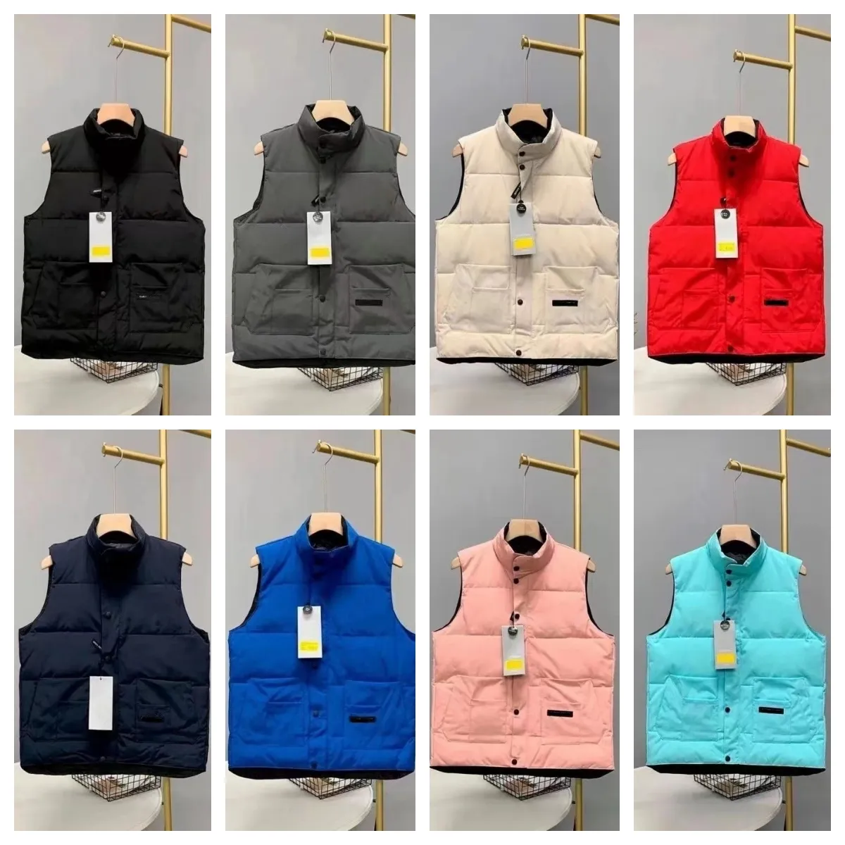 2023 New Winter Men Brand Clothing Vest Jacket Warm Sleeveless Jacket Casual Vest Windproof Jacket Men's zipper Goose Down Vest