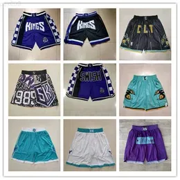 Sacramento''Kings''men Charlotte''Hornets''Throwback Basketball Shorts pocket Basketball Jersey LaMelo 1 Ball Jason 55 Williams Chris 4 Webber