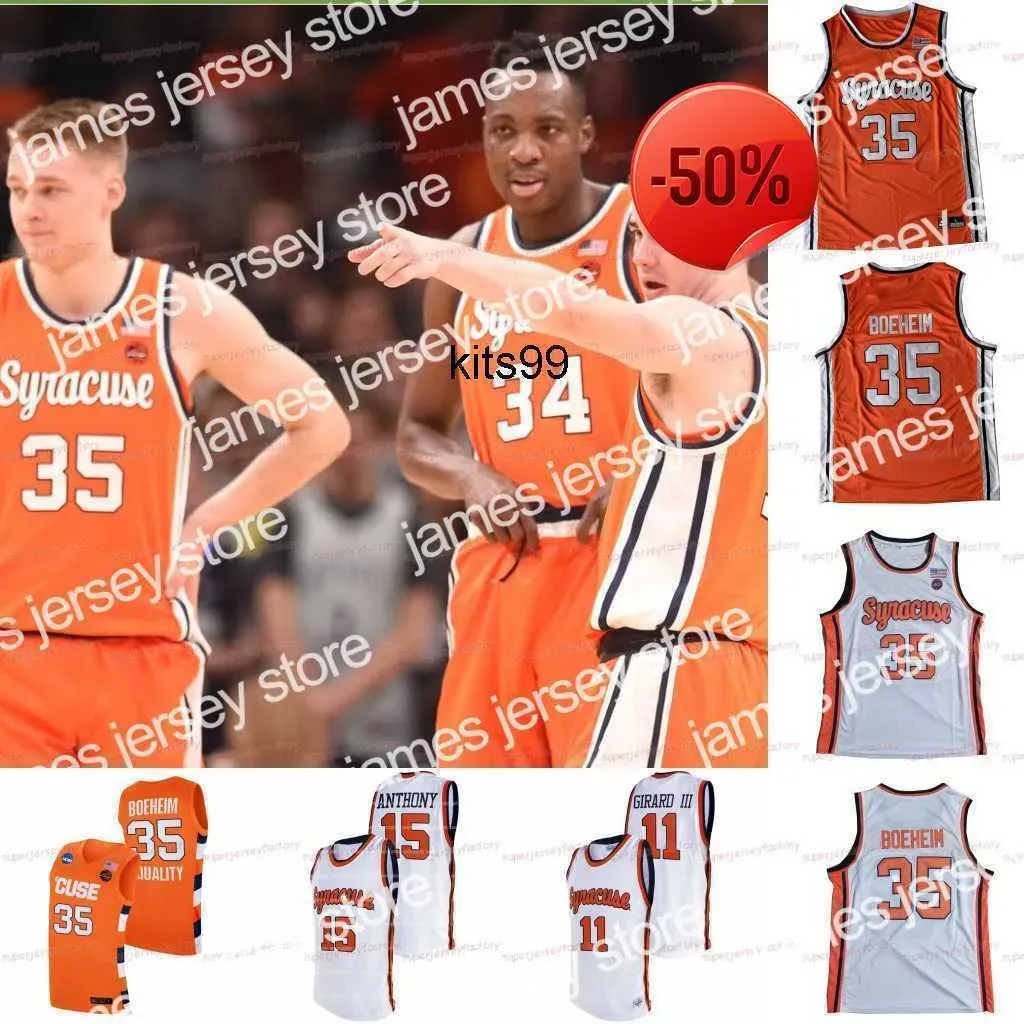 Camisas de basquete personalizadas Syracuse Orange NCAA College Buddy Boeheim Carmelo Anthony Elijah Hughes Brycen Goodine Marek Dolezaj Brend