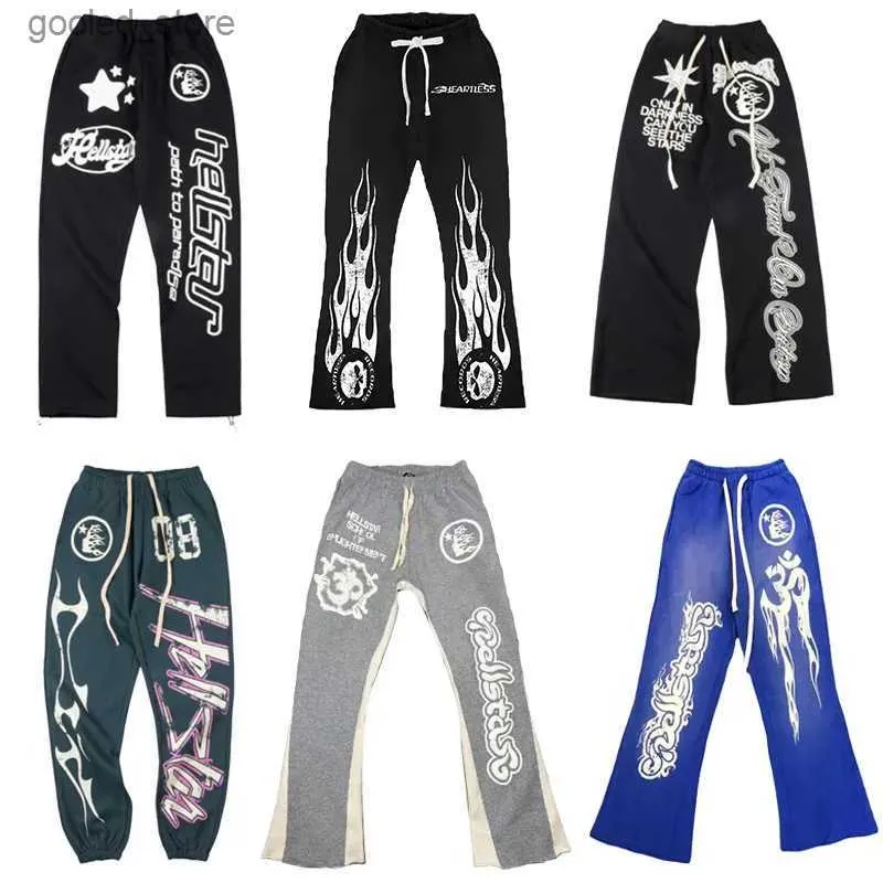 Men's Pants Y2K Hellstar Pants Print Streetwear Vintage Harajuku Hip Hop Gothic sweatpants Men Women Trousers Casual fashion Wide Trousers Q231023