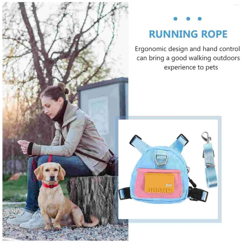 Dog Carrier Back Bag Harness Backpack Poop Bags Pet Supplies Vest Polyester Small Travel Traveling