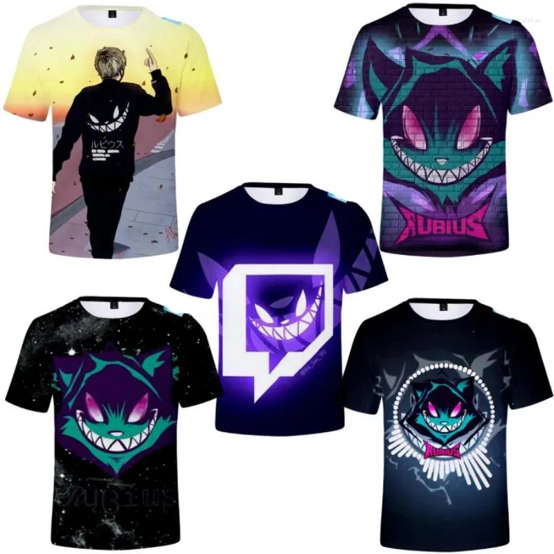 Men's T Shirts Rubius Merch 3D Print Shirt Women Men Summer Fashion O-neck Short Sleeve Funny Tshirt Graphic Tees Streetwear Anime Clothes