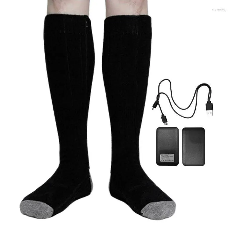 Sports Socks Women Outdoor Ski Electric Heated With 4000mAh Rechargeable Battery Powered 3 Temp Settings Winter Foot Warmer