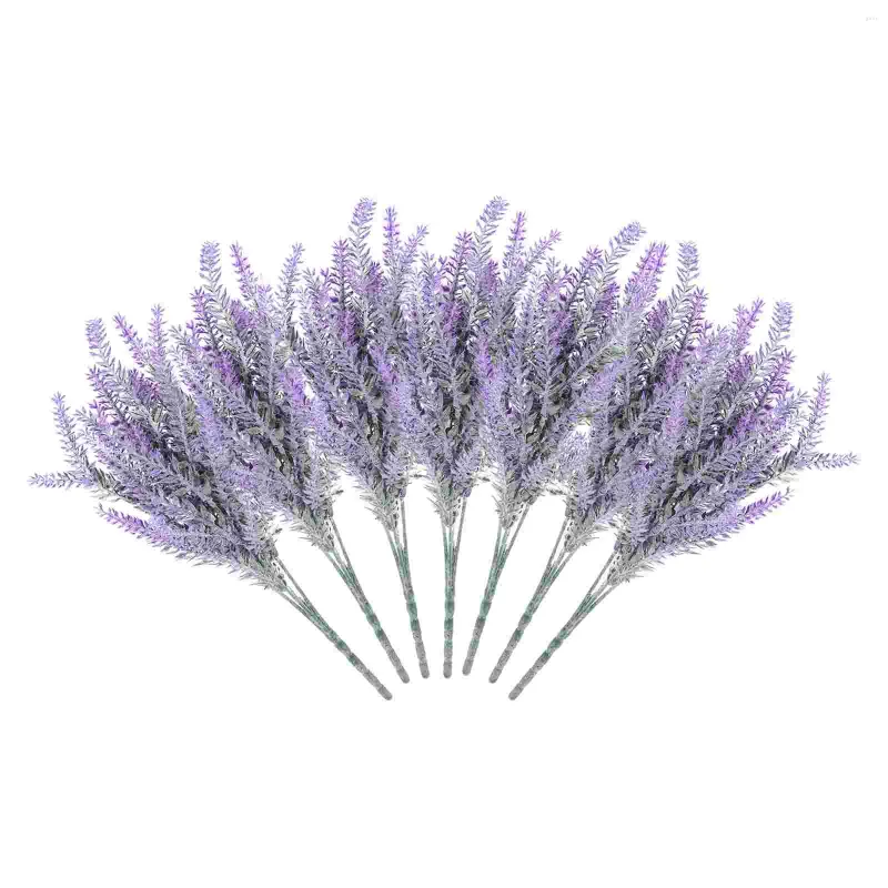 Fleurs décoratives artificielles de lavande, Simulation de fleurs, fournitures de mariage pour la maison, Bouquet décoratif, Faux violet pour l'extérieur