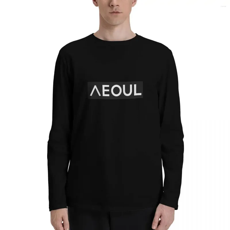 Men's Polos Seoul Hangul Long Sleeve T-Shirts Customized T Shirts Graphic Shirt Aesthetic Clothes Quick Drying T-shirt Mens