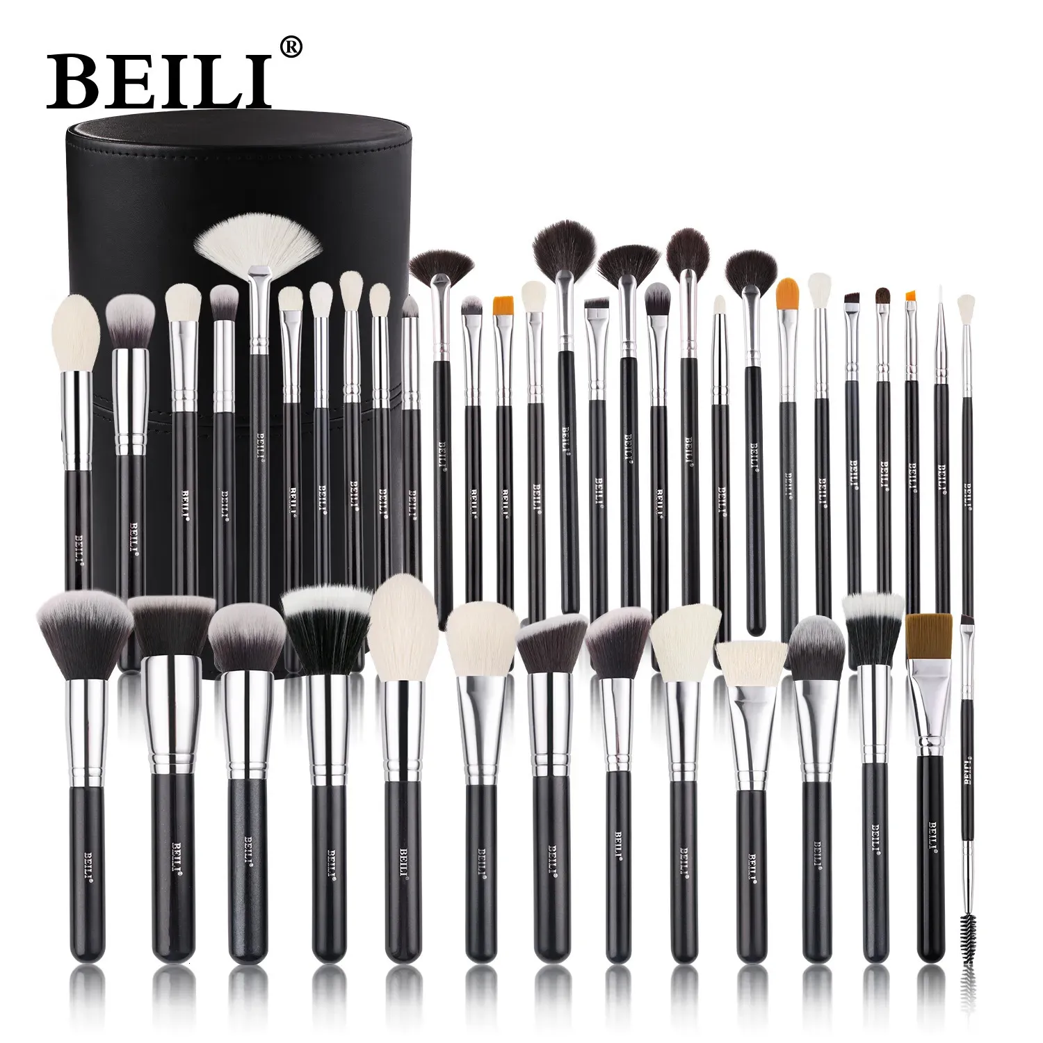 Make-up-Tools BEILI Pinsel-Set mit Halter, 3042-teilig, professionelles Foundation-Puder-Rouge-Lidschatten-Mischpinsel-Set, Make-up 231023